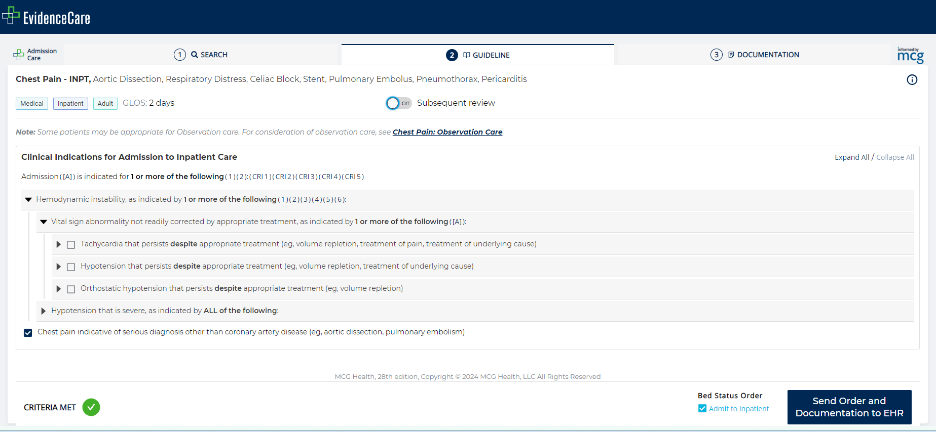AdmissionCare ChestPainGL_CriteriaMet