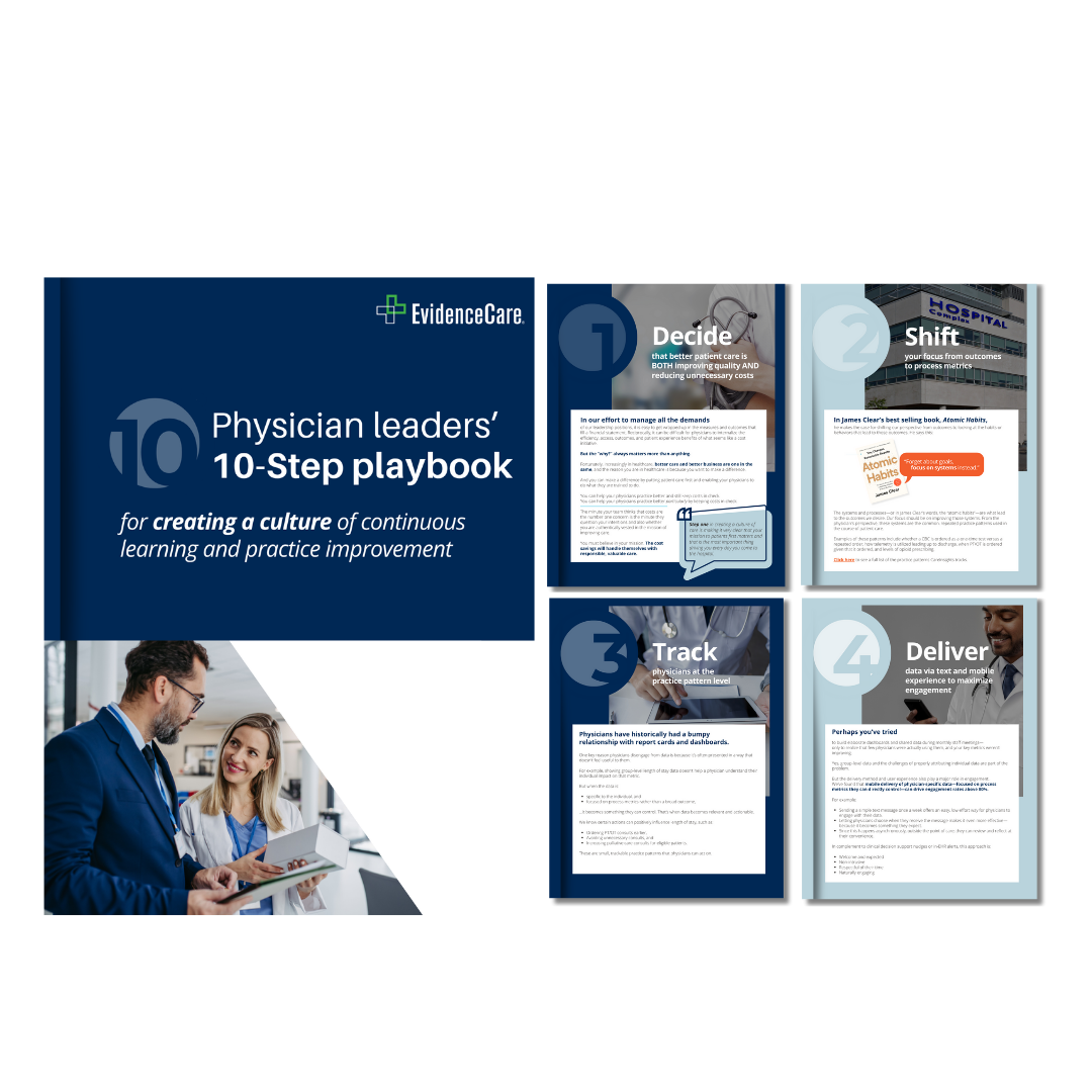 Physician leaders' 10 step playbook cover